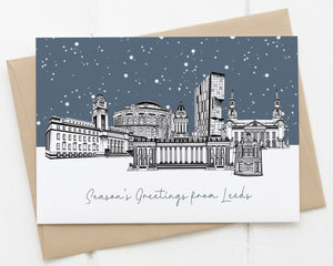 Leeds skyline Christmas Card