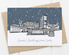 Leeds skyline Christmas Card