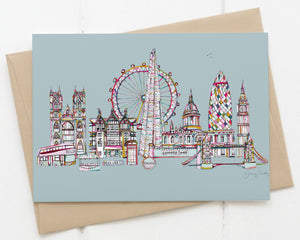 London landmarks skyline card