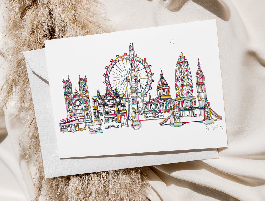 London landmarks skyline card