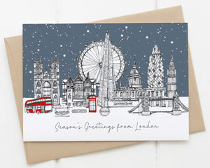 London Skyline Christmas Card