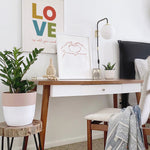 Coral Heart Hands Print