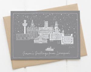 Liverpool Christmas Card Pack of 6