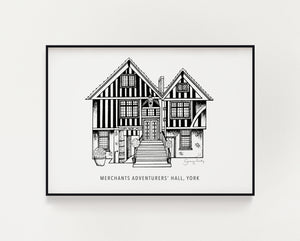 York Merchants Adventurers Hall print