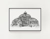 Sefton Palm House print black and white