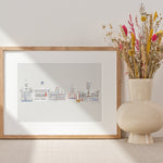 Liverpool Skyline Muted Colours Print