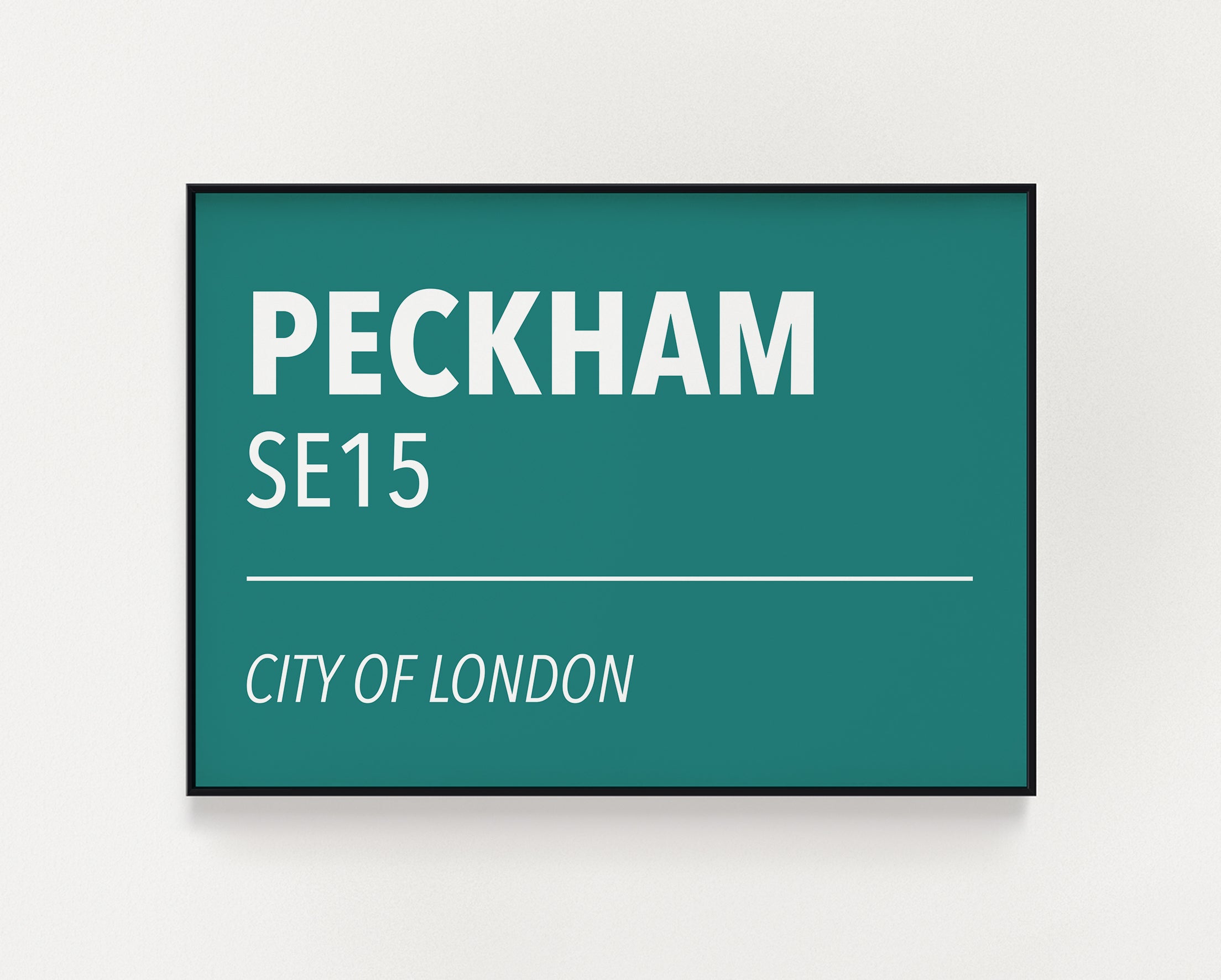 Peckham road sign print