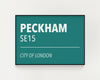 Peckham road sign print