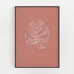 Pink Leaf Print