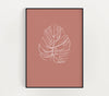 Pink Leaf Print