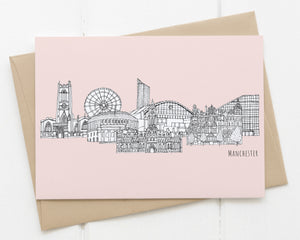 Manchester card pink