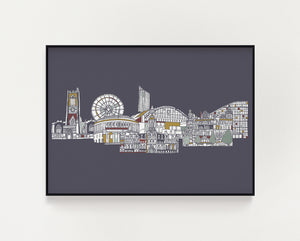 Manchester landmarks print