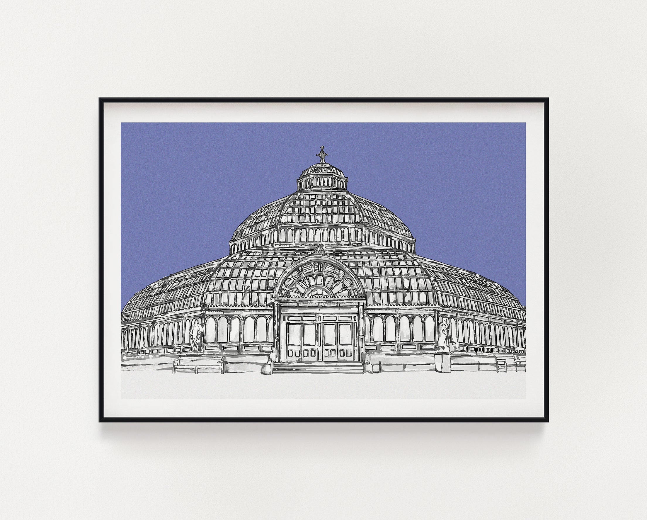 Palm House purple print