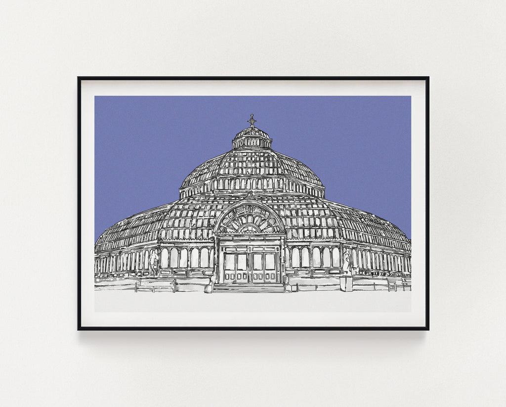 Palm House purple print