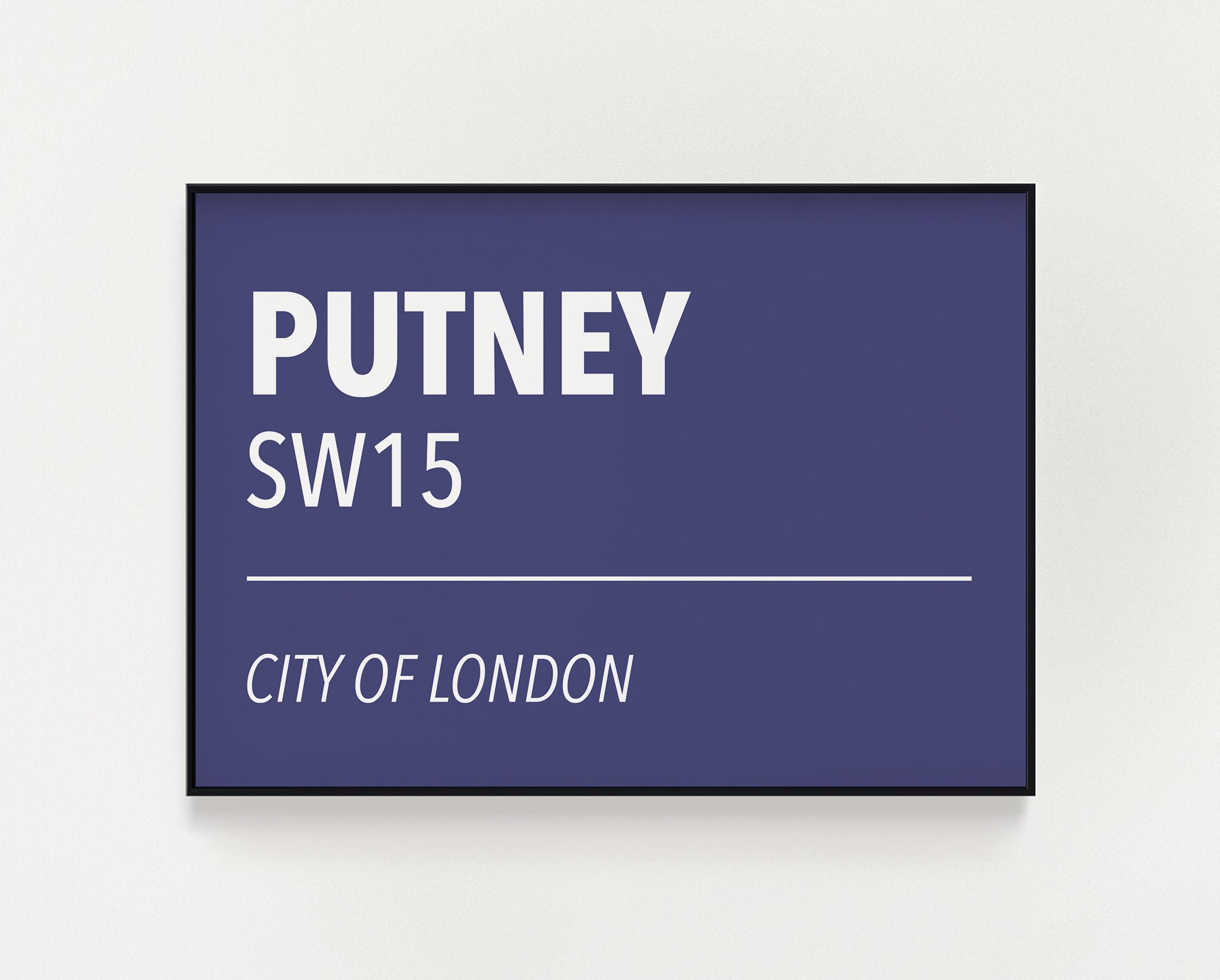 Putney road sign print