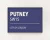 Putney road sign print