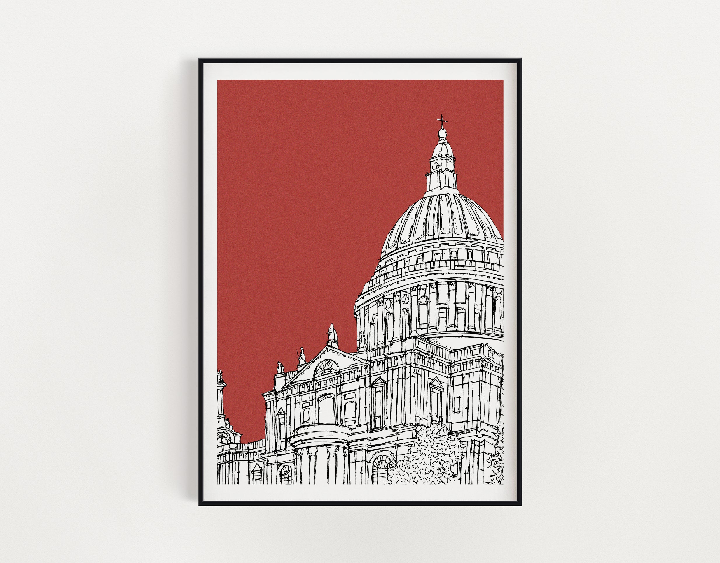 St. Paul's Cathedral red