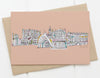 Sheffield skyline card pink