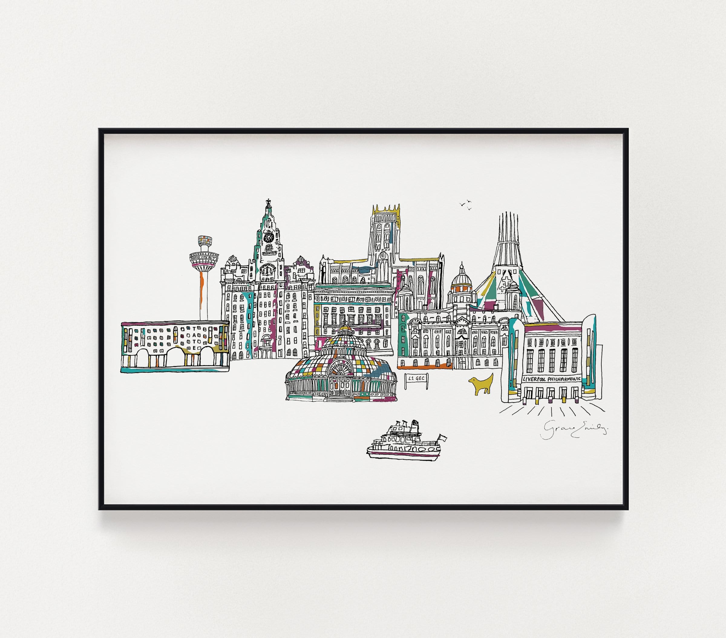 Liverpool Landmarks Print