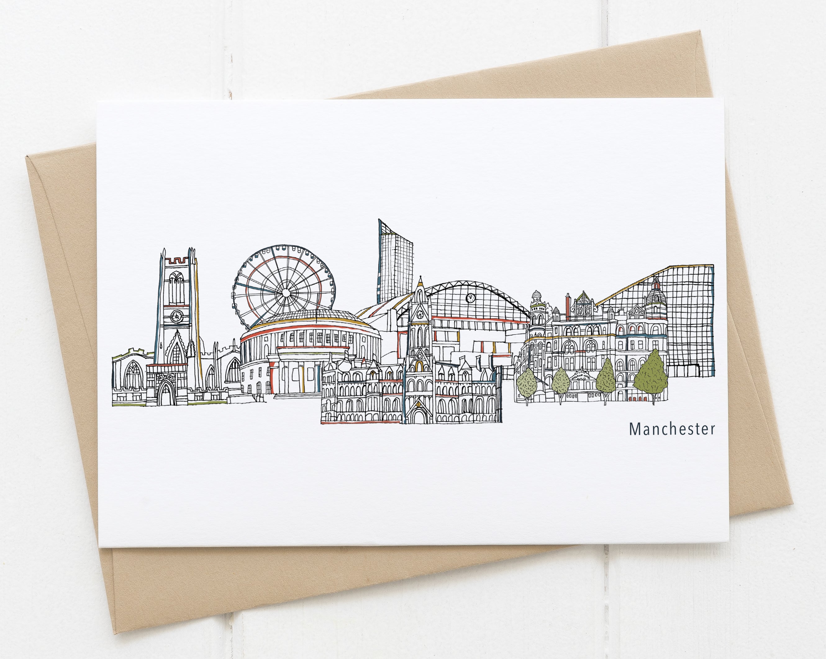 Manchester card white