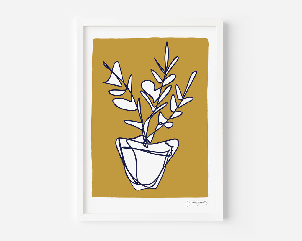 Mustard plant print