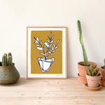 Mustard plant print